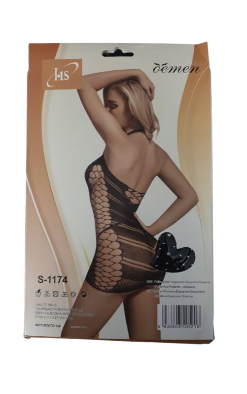 HS Αισθησιακό Μαύρο Ολόσωμο Ελαστικό Εσώρουχο See Through One Size - Sexy Lingerie