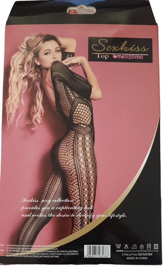 HS Αισθησιακό Μαύρο Ολόσωμο Ελαστικό Εσώρουχο See Through One Size - Sexy Lingerie