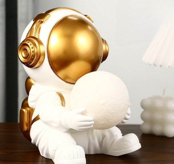 Διακοσμητικό Φως Σπιτιού - Αστροναύτης Άγαλμα / Μινιατούρα με Αποθηκευτικό Χώρο Μικρών Αντικειμένων