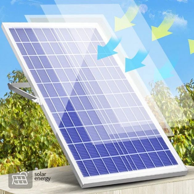  LED Αδιάβροχος Ηλιακός Προβολέας 300W IP67 με Φωτοβολταϊκό Πάνελ, Τηλεχειρισμό και Χρονοδιακόπτη - LED Solar Light Panel