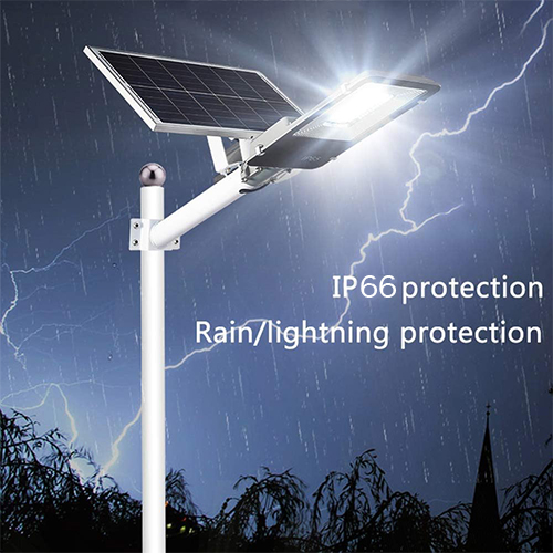 LED Αδιάβροχο Ηλιακό Φωτιστικό / Προβολέας Δρόμου 100W 16640LM με Τηλεχειριστήριο, Βάση Στήριξης & Χρονοδιακόπτη