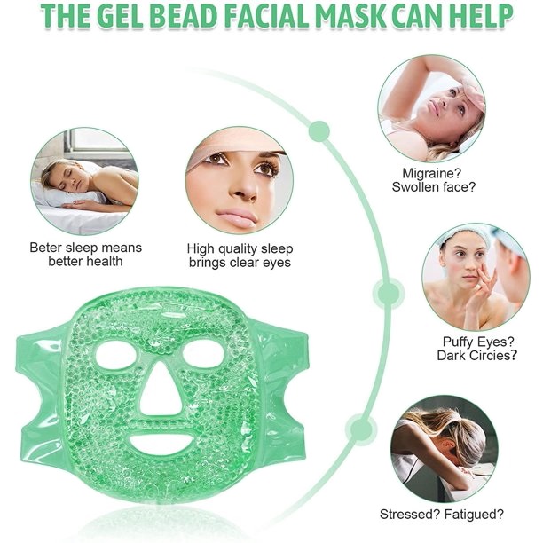 Διπλής Όψεως Μάσκα Προσώπου Gel για Ζεστή & Κρύα Θεραπεία 