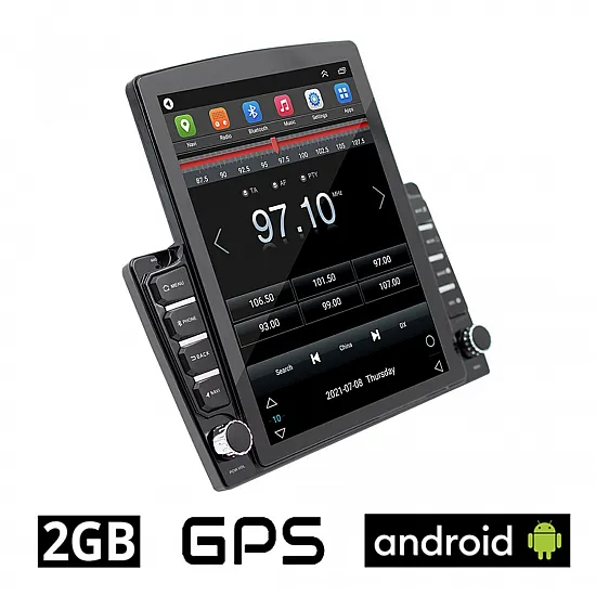 Multimedia Android 10 Ελληνικό Πλοηγό GPS & Menu 9,5 1DIN Οθόνη Αυτοκινήτου με Playstore, Ενισχυτή 4x60W, WI-FI, Bluetooth, Mirrorlink, USB, MP3, 9880A OEM