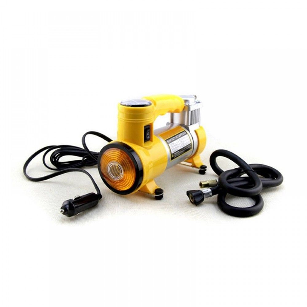 Mini Τρόμπα Αυτοκινήτου Έκτακτης Ανάγκης Andowl με καλώδιο αναπτήρα 12V & ενσωματωμένο φακό 