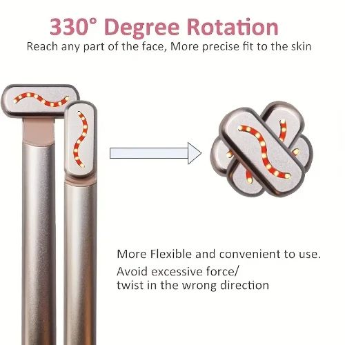 Ραβδί περιποίησης δέρματος 4 σε 1 με κόκκινο φως για το πρόσωπο, τα μάτια και το λαιμό Aσημί