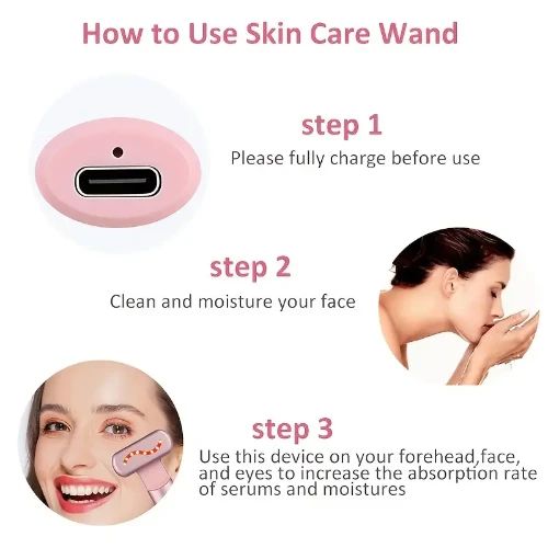 Ραβδί περιποίησης δέρματος 4 σε 1 με κόκκινο φως για το πρόσωπο, τα μάτια και το λαιμό Aσημί