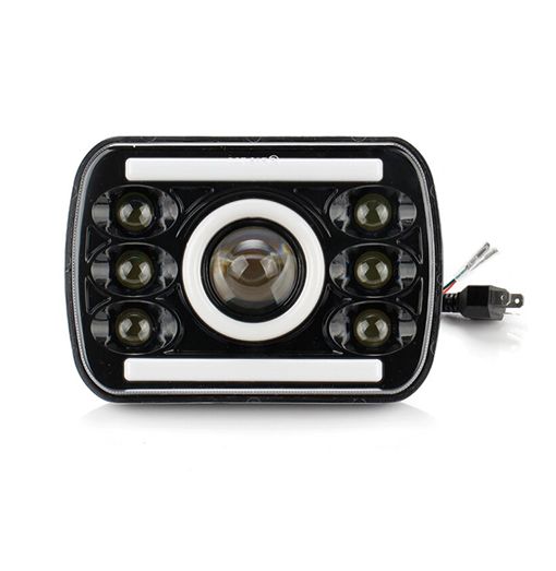 LED Αδιάβροχος Προβολέας Αυτοκινήτου7 COB 12-24V με Βύσμα H4 Ψυχρό Λευκό – Πορτοκαλί
