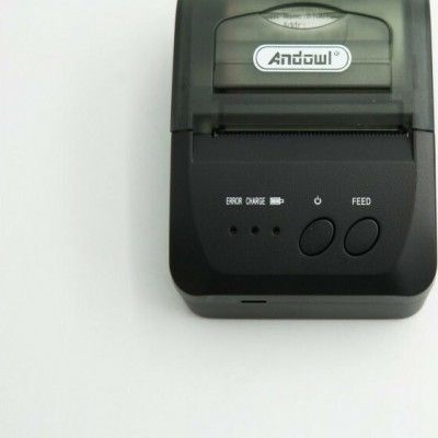 Andowl Θερμικός Εκτυπωτής Bluetooth & USB 58mm Ασύρματος Επαναφορτιζόμενος POS
