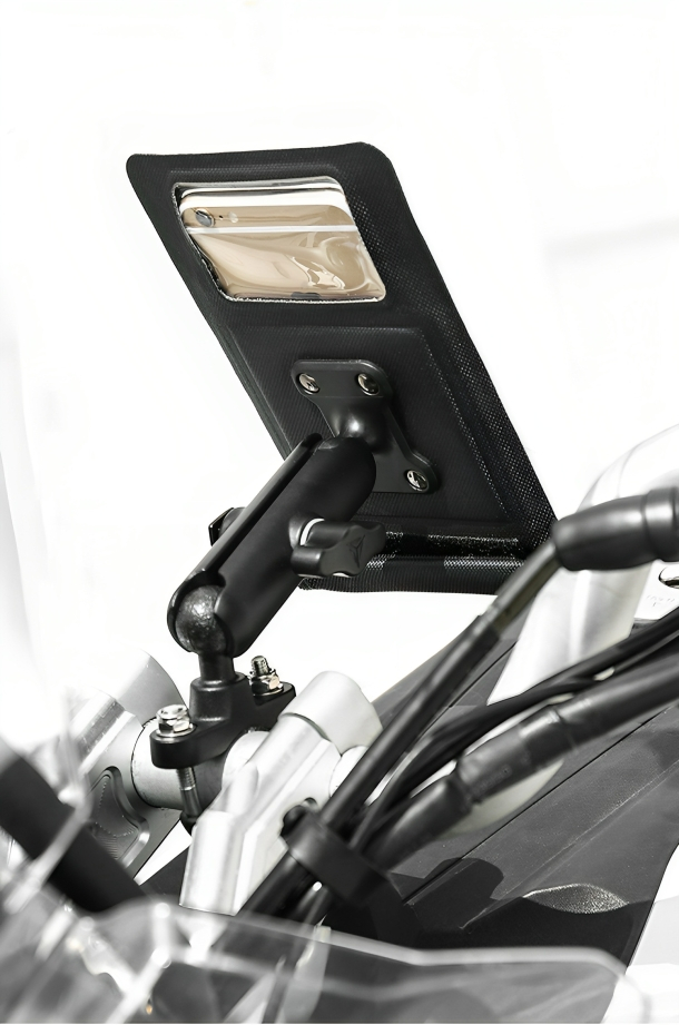 Ρυθμιζόμενη Αδιάβροχη Βάση Στήριξης Κινητού Μηχανής Motowolf