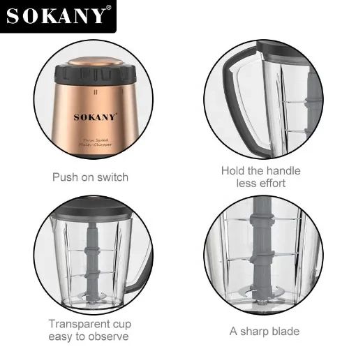 Μίξερ Πολλαπλών Λειτουργιών Sokany Πολυκόπτης Multi 1000W με Ανοξείδωτη Ράβδο Μίξερ Πολλαπλών Λειτουργιών Sokany Πολυκόπτης Multi 1000W με Ανοξείδωτη Ράβδο