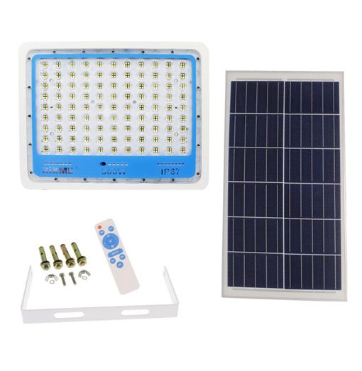 Αδιάβροχος Ηλιακός Προβολέας Φωτιστικό Δρόμου LED 300W 31680LM με Bάση Στήριξης και Τηλεχειριστήριο και Ηλιακό Πάνελ