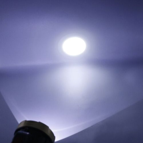 Επαναφορτιζόμενος Αδιάβροχος LED Διπλός Φακός Ψυχρό Λευκό με 3 Λειτουργιές Φωτισμού