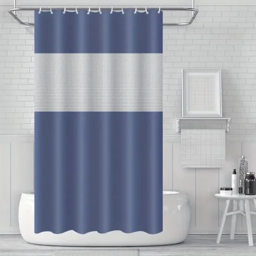 Αδιάβροχη Πλαστική Κουρτίνα Μπάνιου 180×180 cm Μπλε