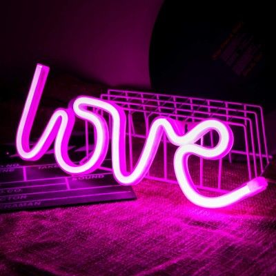 Διακοσμητικό Neon LED Φωτιστικό Love Retro Love Decoration Lamp 13x34 cm 
