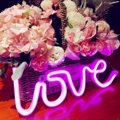 Διακοσμητικό Neon LED Φωτιστικό Love Retro Love Decoration Lamp 13x34 cm 