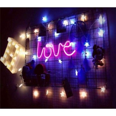 Διακοσμητικό Neon LED Φωτιστικό Love Retro Love Decoration Lamp 13x34 cm 