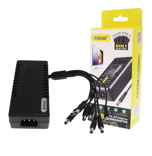 Universal Tροφοδοτικό 12V 8A με 8 Bύσματα Andowl 