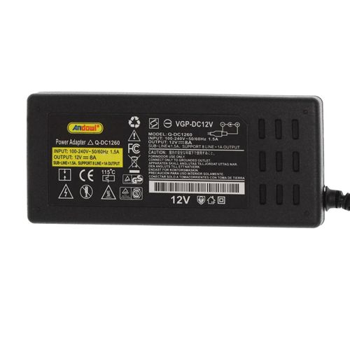 Universal Tροφοδοτικό 12V 8A με 8 Bύσματα Andowl 