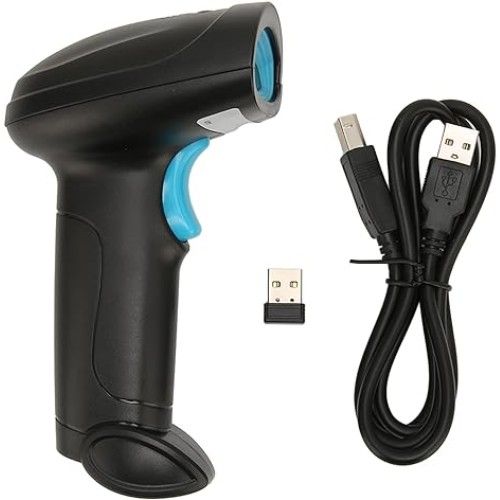 Ασύρματο Laser Barcode Scanner με USB - Bluetooth Χειρός Andowl Επαναφορτιζόμενομε Δυνατότητα Ανάγνωσης 1D 2D και QR Barcodes Μαύρο-Μπλε
