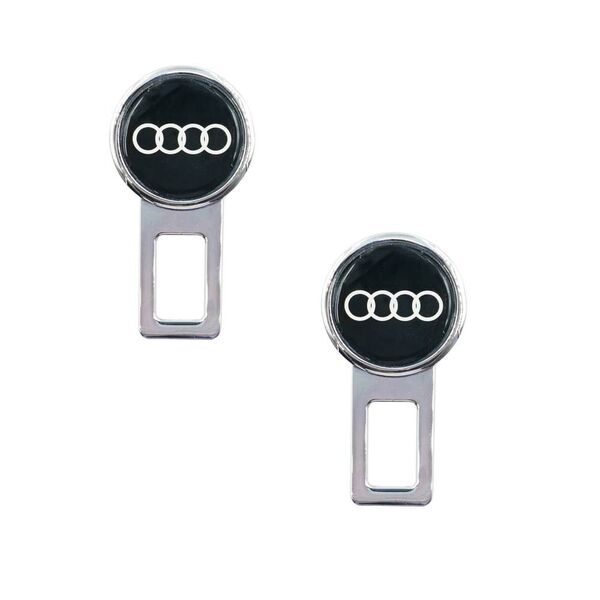 Μεταλλικοί Απενεργοποίητες Συναγερμού Ζώνης Κλιπ με Σήμα Audi 2τμχ Μαύροι