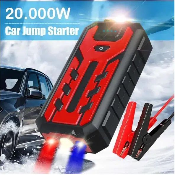 Κιτ Εκκίνησης Έκτακτης Ανάγκης Αυτοκινήτου Power Bank με LED Φακό & 2 USB Θύρες 20000 mAh Andowl