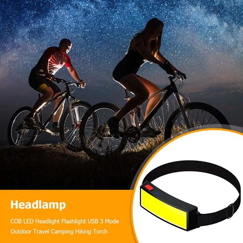 LED COB Επαναφορτιζόμενος Φακός Κεφαλής 500 Lumens 3 Λειτουργίες Φωτισμού