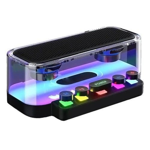 Επιτραπέζιο Bluetooth Ηχείο RGB 1200mAh με Μηχανικά Πλήκτρα Μαύρο