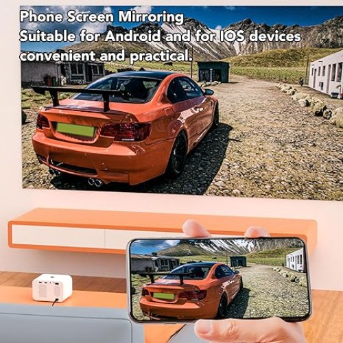 Προβολέας Τεχνολογίας Προβολής LCD Λάμπας LED 1080p Wi-Fi 2.4G/5G Αυτόματης Εστίασης με Οθόνη Προβολής 40-100” με Τηλεχειριστήριο