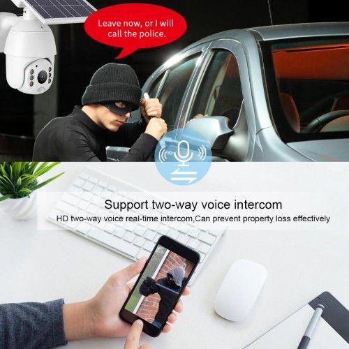 IP Ασύρματη Κάμερα Παρακολούθησης Wi-Fi 1080p Full HD Αδιάβροχη με Αμφίδρομη Επικοινωνία Φακό 4.0mm και Ηλιακό Πάνελ Φόρτισης