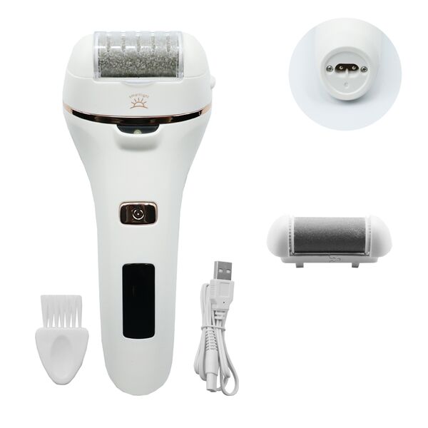 Επαναφορτιζόμενη Ηλεκτρική Λίμα Ποδιών με Ρυθμιζόμενη Ταχύτητα και Αδιάβροχη Προστασία Λευκή 