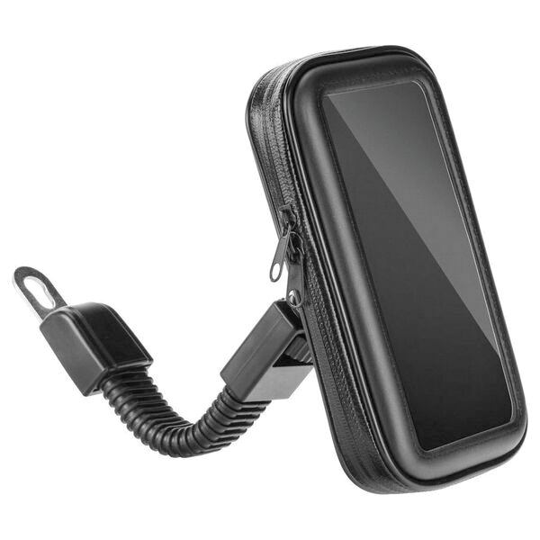 Αδιάβροχη Βάση - Θήκη Μηχανής Κινητού για Καθρέφτη Μαύρη 