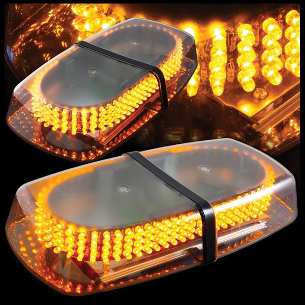 Αδιάβροχος Πορτοκαλί Φάρος 240Led με 7 Ρυθμιζόμενες Λειτουργίες Φωτισμού και Μαγνητική Βάση Strobe Light Bar 12V-24V