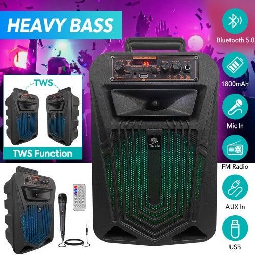 Φορητό Bluetooth Ηχείο Party Speaker 10 - 2000W Stereo Subwoofer Heavy Bass 8