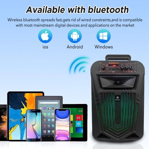 Φορητό Bluetooth Ηχείο Party Speaker 10 - 2000W Stereo Subwoofer Heavy Bass 8