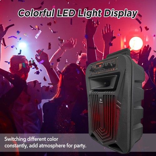 Φορητό Bluetooth Ηχείο Party Speaker 10 - 2000W Stereo Subwoofer Heavy Bass 8