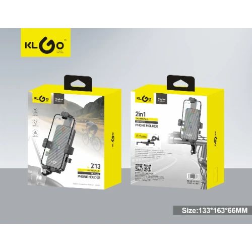 Ρυθμιζόμενη Βάση Στήριξης Κινητού Τηλεφώνου Universal για Ποδήλατο KLGO Z13 Μαύρη