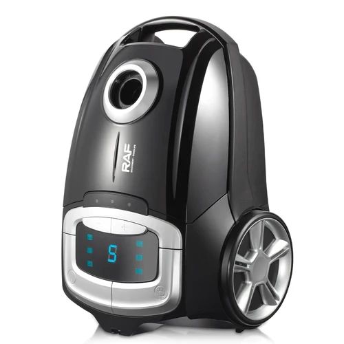 Raf Ηλεκτρική Σκούπα 2800W με Σακούλα 4lt και Ψηφιακή Οθόνη Mαύρη