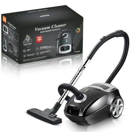 Raf Ηλεκτρική Σκούπα 2800W με Σακούλα 4lt και Ψηφιακή Οθόνη Mαύρη