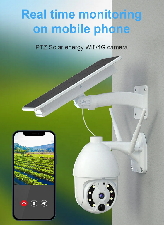 Αδιάβροχη IP Κάμερα Παρακολούθησης Wi-Fi με Ηλιακό Πάνελ & Φακό 2.8 mm - 1080p Full HD - Real Safe