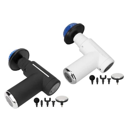 Μίνι Επαναφορτιζόμενη Eπαγγελματική Συσκευή Μασάζ Δονήσεων για το Σώμα με 6 Διαφορετικά Εξαρτήματα 6 Ταχύτητες- Αθλητικό Μασάζ, Ανάκαμψης & Αποκατάστασης - MDHLL Λευκό