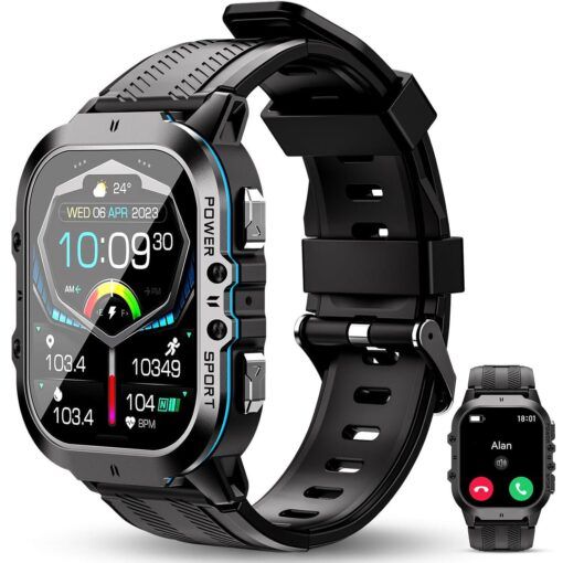 Bluetooth Smartwatch - Αδιάβροχο Ρολόι με Έγχρωμη Οθόνης Αφής Οξύμετρο Βηματομετρητή Θερμιδομετρητή Πιεσόμετρο Παρακολούθηση Ύπνου - Oukitel Μπλέ BT20