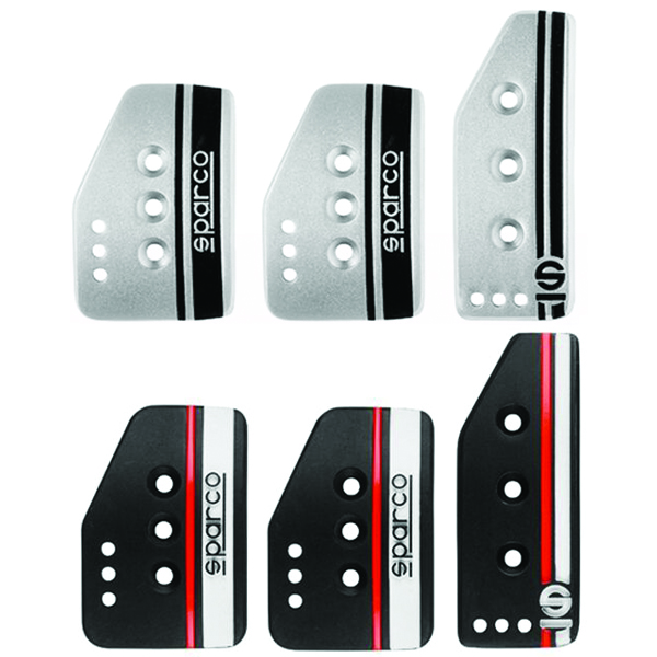 Σετ Πεταλιέρες Αλουμινίου Αυτοκινήτου Sparco για Χειροκίνητα Αυτοκίνητα Universal Ασημί