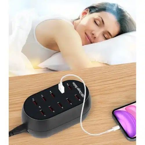 Γρήγορος Φορτιστής USB 10 Θυρών 60W 2.4A/1A Andowl