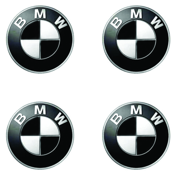 Αυτοκόλλητα Σήματα BMW 5.5cm για Ζάντες Αυτοκινήτου Σετ 4 τμχ