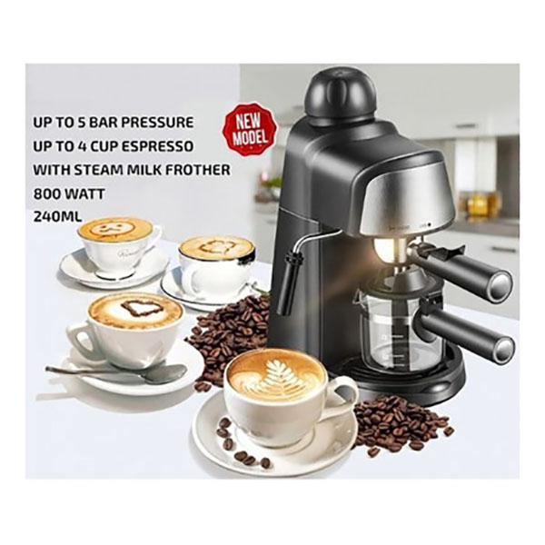 Μηχανή Παραγωγής Εσπρέσσο και Καπουτσίνο Ημιαυτόματη Sokany Μαύρη