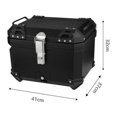 Τετράγωνη Μπαγκαζιέρα Μοτοσυκλέτας Χωρητικότητας 45Lt - Βαλίτσα Αποθήκευσης Μηχανής Μαύρο