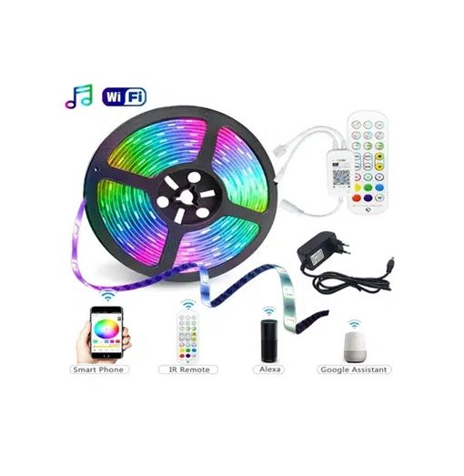 Έξυπνη Ταινία LED 5m Wifi με App Κινητού RGB Φωτορυθμικό Rixme 5050 USB 2.4GHz & Ασύρματο Χειριστήριο - Αυτοκόλλητος Ατμοσφαιρικός Φωτισμός