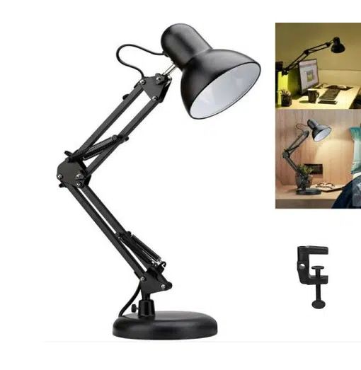 Φωτιστικό Γραφείου 40W με Σπαστό Βραχίονα 50x12cm – Μαύρο