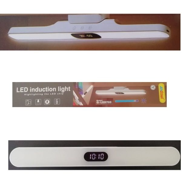 Andowl Επαναφορτιζόμενο LED Φωτιστικό για Ντουλάπες με Μπαταρία, Φωτοκύτταρο και Αυτοκόλλητο Τοποθέτησης - Λευκό