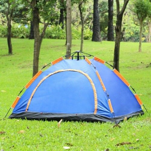 Αυτόματη Pop Up Σκηνή για Camping 4 ατόμων Αδιάβροχη Καλοκαιρινή - 200x200cm Πορτοκαλί-Μπλε Αυτόματη Pop Up Σκηνή για Camping 4 ατόμων Αδιάβροχη Καλοκαιρινή - 200x200cm Πορτοκαλί-Μπλε